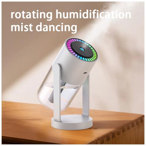 Umidificatore Colorato Con Nebbia Rotante E Illuminazione Ambientale Pink - Foto 2