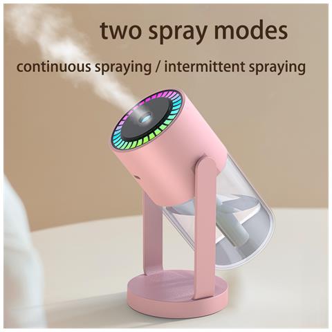 Umidificatore Colorato Con Nebbia Rotante E Illuminazione Ambientale Pink - Foto 7