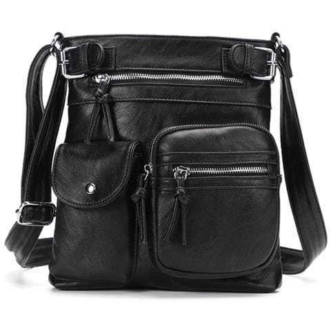 Elegante Borsa A Tracolla In Pelle Pu Black - Foto 1