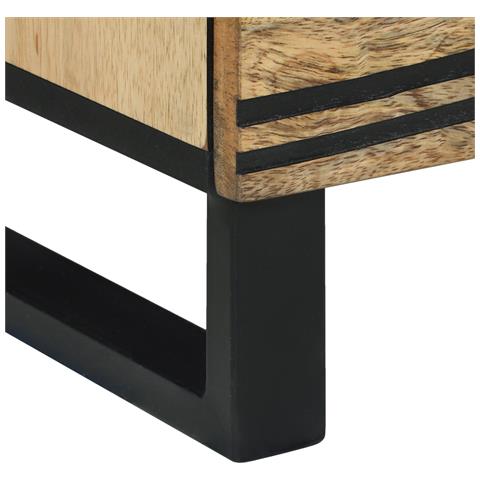 Mobiletti da notte 2 pz 40x33x46 cm Legno massello di mango - Foto 9