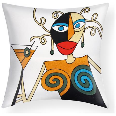 Set Di 2 Copricuscini 45x45 Cm Art Embroidery Mirae - Foto 1