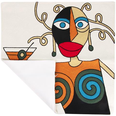 Set Di 2 Copricuscini 45x45 Cm Art Embroidery Mirae - Foto 5