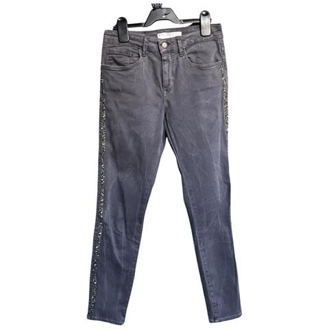 Pantaloni Da Donna Comodi Jeans Alla Moda Grigio Taglia 38 - Foto 1