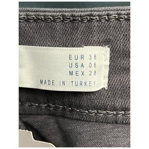 Pantaloni Da Donna Comodi Jeans Alla Moda Grigio Taglia 38 - Foto 6