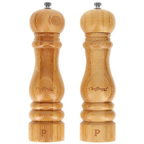 Lotto Di 2 Macinacaffè Compatibili Macina Sale /pepe In Ceramica Regolabile, Marrone / Beige - Foto 1