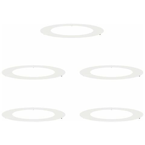 Anelli di Albero Piatto 5 pcs Bianco Ø60 / 90 cm Acciaio - Foto 1