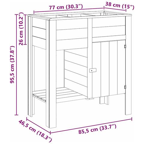 Letto Rialzato Marrone 85 x 46 x 96 cm Legno massello di pino - Foto 9