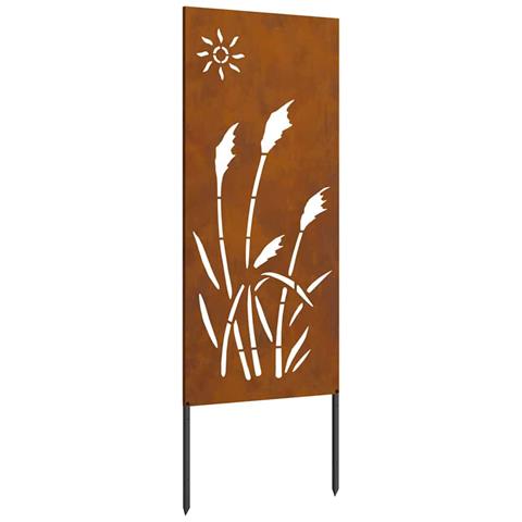 Schermo per privacy in giardino Traforo Ruggine 50 x 140 cm - Foto 1