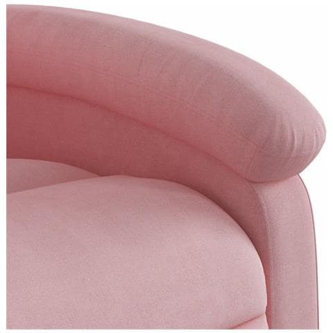 Poltrona Massaggiante Reclinabile Rosa in Velluto - Foto 9