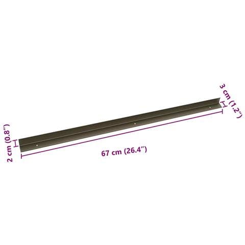 Paragradini 10 pcs Champagne 67 cm Alluminio - Foto 8