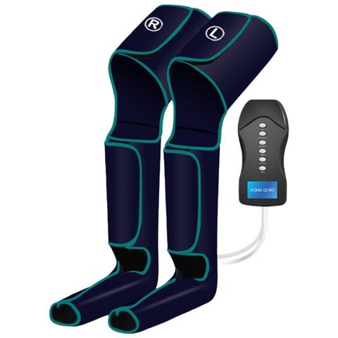 Massaggiatore Ad Aria Per Gambe (coppia) - Terapia Elettrica A Compressione Per Uso Domestico Blue - Foto 1