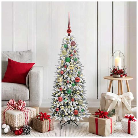 Albero di Natale artificiale con 150 LED Bianco 120 cm - Foto 2