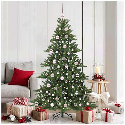 Albero di Natale Artificiale con Rami Pieghevoli Verde 180 cm - Foto 2