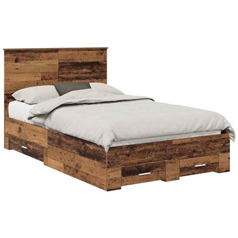 Struttura del letto con testiera Legno vecchio 120 x 190 cm - Foto 1