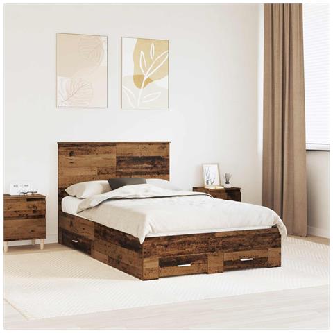 Struttura del letto con testiera Legno vecchio 120 x 190 cm - Foto 2