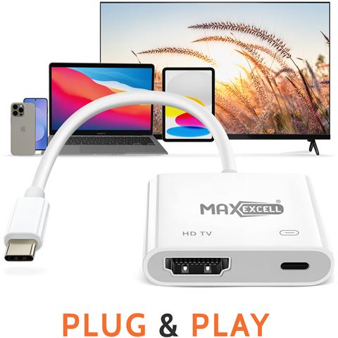 Adattatore Video Hdmi A Usb-c Ultra-hd 4k Con Ricarica Rapida Usb-c Da 100w, Bianco - Foto 5