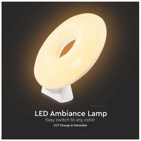 Lampada LED da Tavolo 4W Colore Bianco WiFi Compatibile con Google Home e Amazon Alexa RGB, colore Bianco - Foto 4