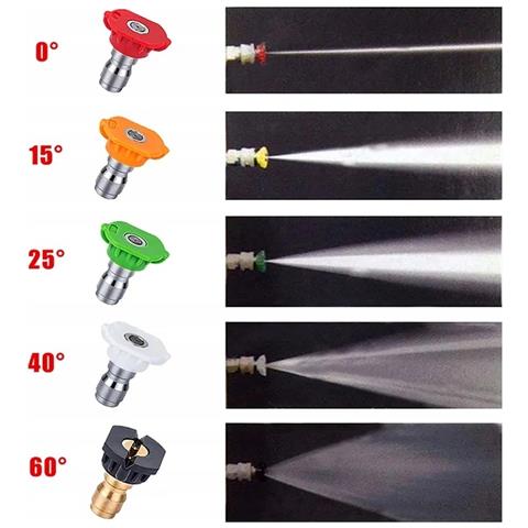 Set Di Ugelli Per Idropulitrice Con Lancia E Schiumogeno - 5 Ugelli (0°, 15°, 25°, 40°, 60°) | Max 250 Bar, 60°c | Compatibile Con, Lavor - Foto 2
