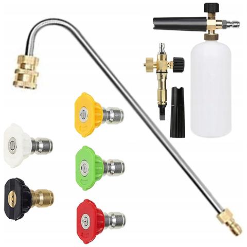 Set Di Ugelli Per Idropulitrice Con Lancia E Schiumogeno - 5 Ugelli (0°, 15°, 25°, 40°, 60°) | Max 250 Bar, 60°c | Compatibile Con, Lavor - Foto 1