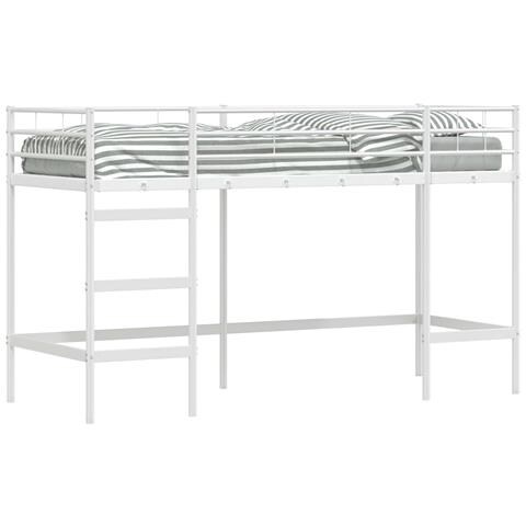 Struttura del letto loft per bambini Bianco 75 x 190 cm Acciaio - Foto 1