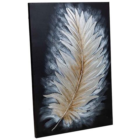 Quadro Dipinto A Mano Con Rilievo Nero 60x90x3h - Foto 1