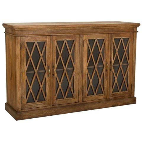 Credenza In Legno E Vetro Marrone 170x40x100 - Foto 1
