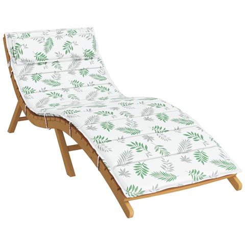 Cuscino per Lounger Sole Bianco e verde 178 x 60 x 4 cm - Foto 1