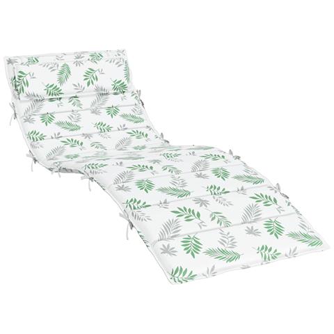 Cuscino per Lounger Sole Bianco e verde 178 x 60 x 4 cm - Foto 2