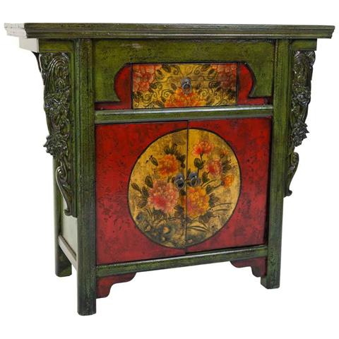 Mobile Da Ingresso In Legno Verde 91x40x80h - Foto 1