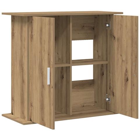 Supporto per acquario artigianale in rovere 81x36x73 cm in legno ingegnerizzato - Foto 1