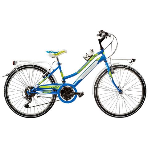 Bici Da Donna Mountain Bike 26 Mtb Lincy Bicicletta Ly26c18v Con Cambio 18v Completa Di Accessori Con Luci A Led - 40 Azzurro Verde - Foto 1