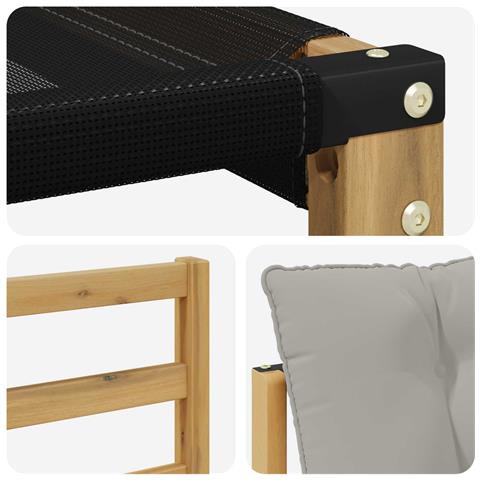 Set di divani da esterno 6 pcs Bianco e Grigio Chiaro - Foto 9