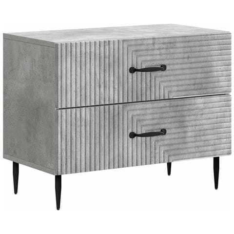 Armadio da Notte Grigio Cemento 62 x 34,5 x 47,5 cm - Foto 1