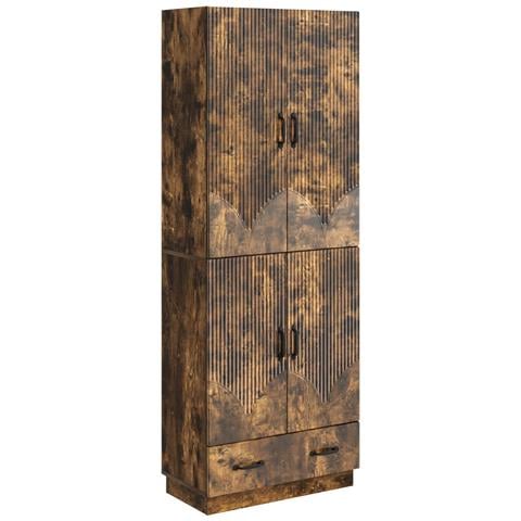 Set di armadi 2 pcs Rovere Fumo Legno ingegnerizzato - Foto 1