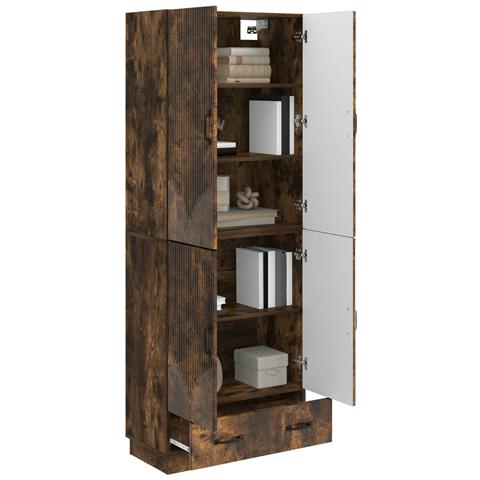 Set di armadi 2 pcs Rovere Fumo Legno ingegnerizzato - Foto 2