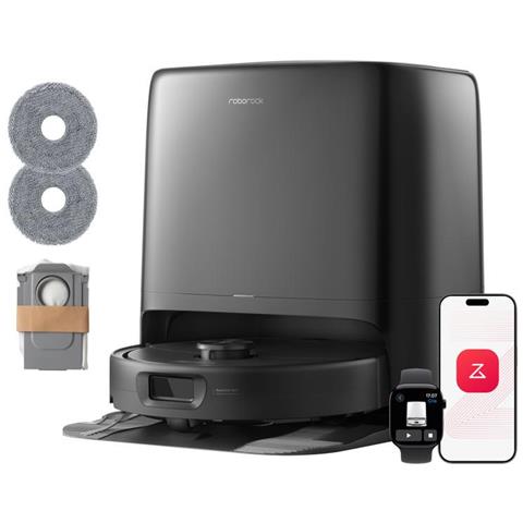 Qrevo 2 Pro Set Robot Aspirapolvere Lavapavimenti 25.000Pa, Bianco | Panno Estensibile, Antigroviglio, Autopulizia Panno 75°C, Rimozione Automatica dei Panni, Evita Ostacoli,Nero - Foto 1
