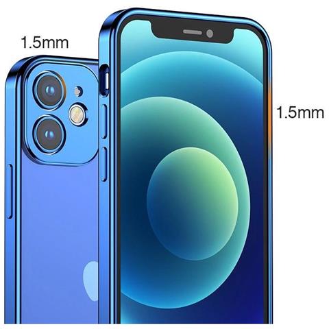 Nuova Serie Beauty, Custodia Ultra Sottile Con Telaio Galvanizzato, Per Iphone 12 Pro, Colore Scuro Bp743. - Foto 1