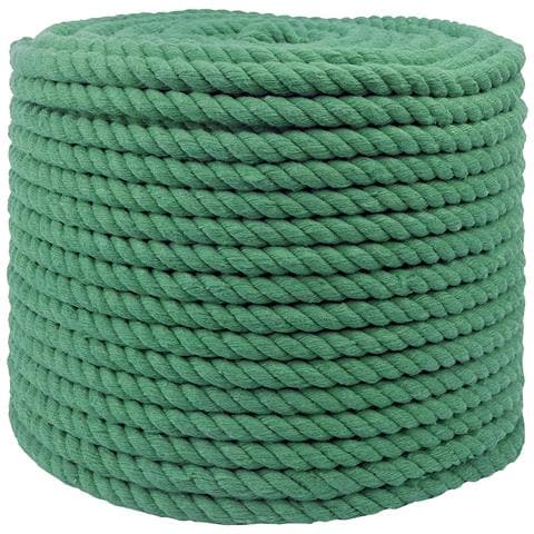 Corda di Cotone 14 mm 25 m Verde 100% Cotone - Foto 1