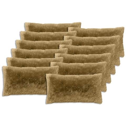 Cuscino con cuscino HEERLEN 2 pz Grigio Chiaro Fleece PV - Foto 1