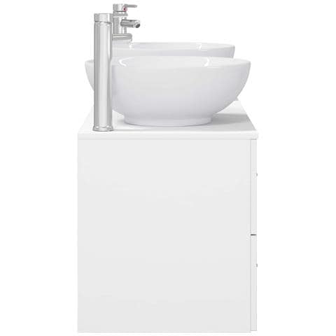 Set di mobili per il bagno 3 pz Bianco 49,5 x 44,5 x 65 cm - Foto 2