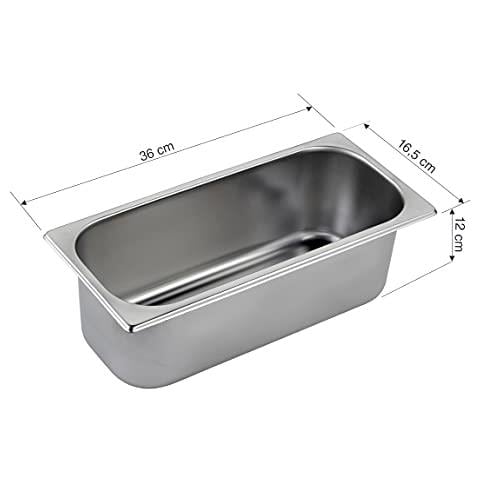 66172 - Secchiello per gelato, contenitore per gelato, vassoio in acciaio inox 18/10 - Foto 3