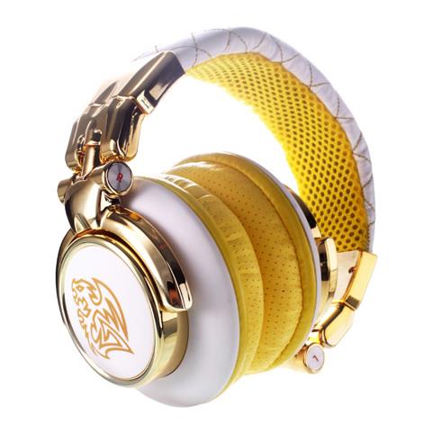 Cuffia DRACCO Signature Cavo Stereo - Over-the-head - Ear-cup - Dorato, Bianco - 10 Hz - 22 kHz - Placcato Oro - 1,50 m Cavo - Mini-phone - Foto 2