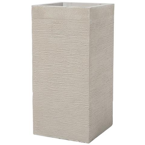 Vaso Da Fiori Rettangolare 33 X 33 X 70 Cm Beige Dion - Foto 1