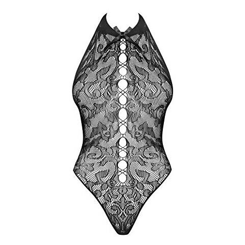 B119 Body Con Ornamento E Mesh Per Donna Nero L - Foto 1