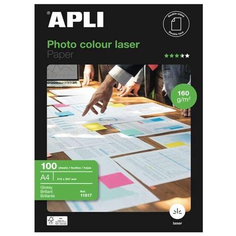 Carta Fotografica Laser A Colori Apli A4 160 G 100 Fogli - Foto 2