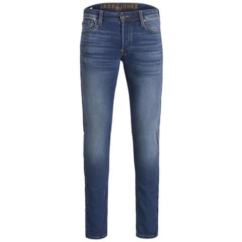 Jeans Slim Fit A Vita Bassa In Denim Blu Da Uomo - Foto 1