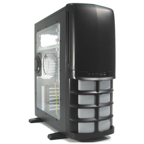 Giga Midi-Tower GX-01 Black, Midi-Tower, PC, ATX, 5x 3,5", 4x 5 1/4", 1x 3,5", 1x 80mm, 2x 92mm - Foto 1