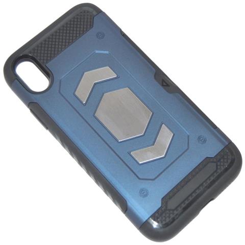 Maxy Custodia Defender Shell Alta Protezione Antiscivolo Magnetica Per Apple Iphone Xr Blu - Foto 1