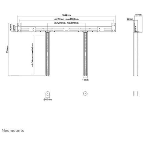 Supporto per videobar /altoparlanti AWL29-750BL1 Colore Nero - Foto 15