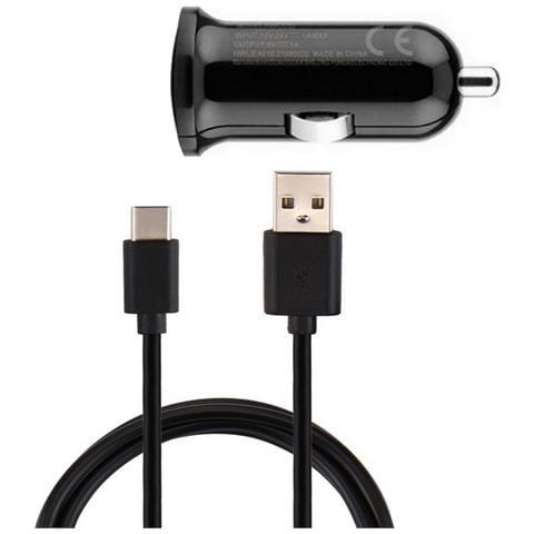 Caricabatterie Da Auto Originale Per Accendisigari Usb Hwcc02 5w + Cavo Type C 1a Black - Foto 1